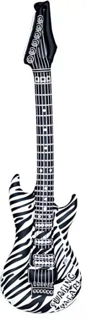 Photo du produit Guitare rock gonflable zébrée