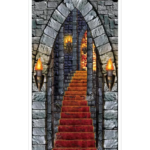 Photo du produit Décoration porte de château hanté 76 x 152 cm