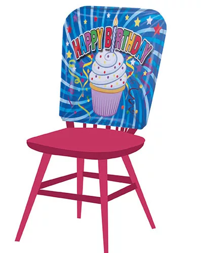 Photo du produit Housse de chaise Happy Birthday 38 x 48 cm