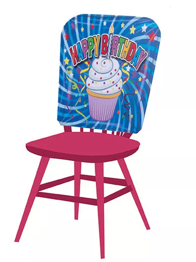 Photo du produit Housse de chaise Happy Birthday 38 x 48 cm