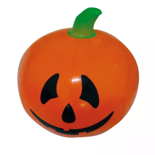Photo du produit Décoration fête Halloween Citrouille gonflable orange-noir-vert 110 cm