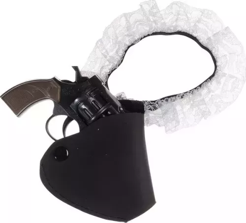 Photo du produit Jarretière porte revolver sexy femme en plastique