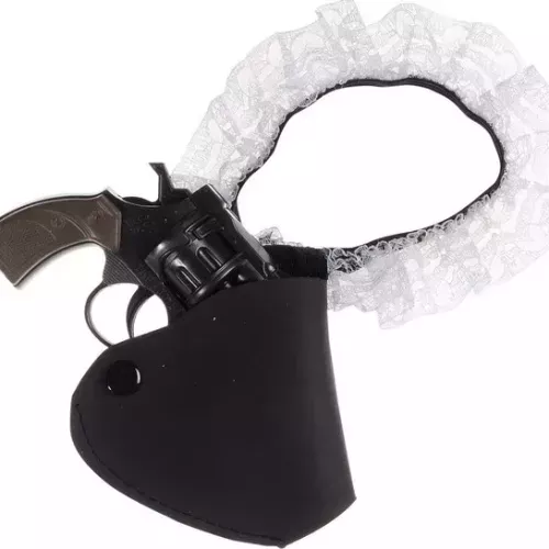 Photo du produit Jarretière porte revolver sexy femme en plastique