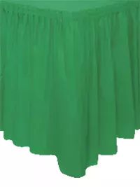 Photo du produit Jupe de table vert émeraude en plastique
