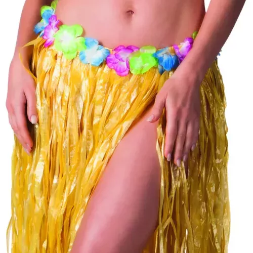 Photo du produit Jupe hawaïenne longue jaune adulte