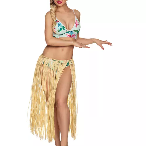 Photo du produit Jupe hawaïenne longue naturelle raphia adulte
