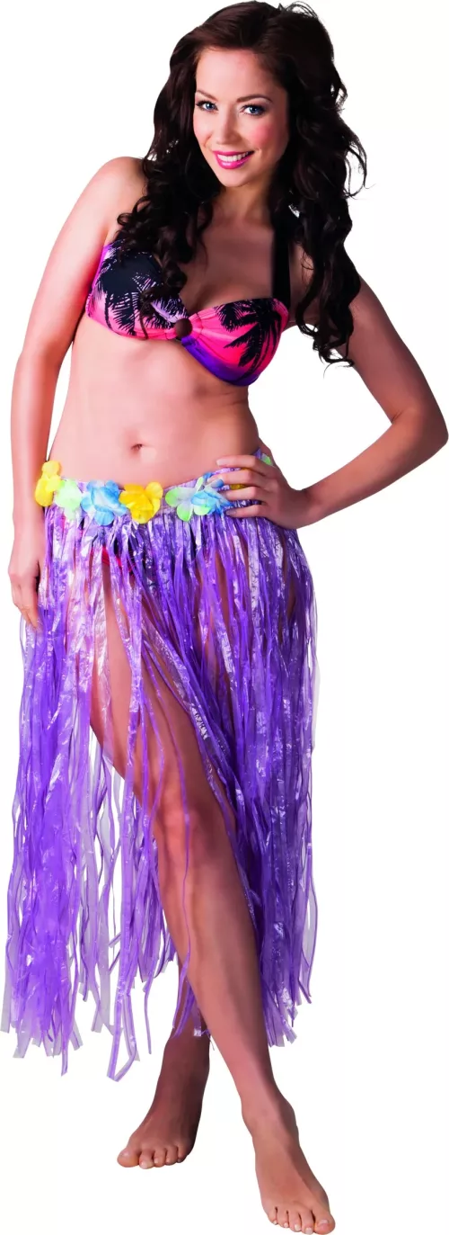 Photo du produit Jupe hawaïenne longue violette adulte