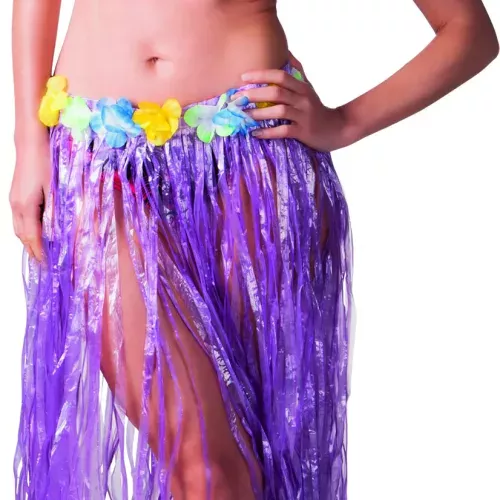 Photo du produit Jupe hawaïenne longue violette adulte