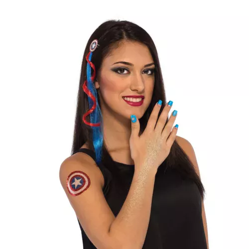 Photo du produit Kit accessoires et maquillage Captain America femme