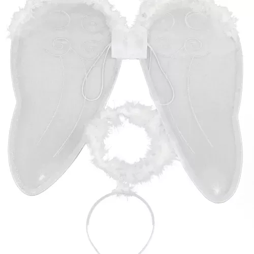 Photo du produit Kit ange avec ailes et auréole adulte
