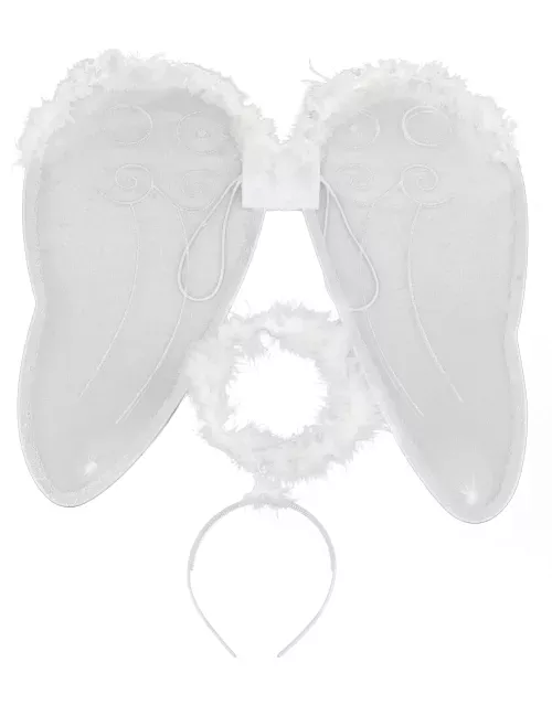 Photo du produit Kit ange avec ailes et auréole adulte
