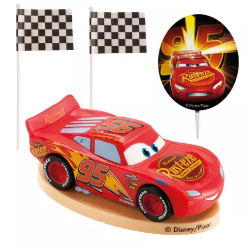 Photo du produit Kit cake toppers en plastique Cars 8,5 cm