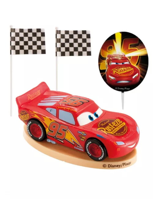 Photo du produit Kit cake toppers en plastique Cars 8,5 cm