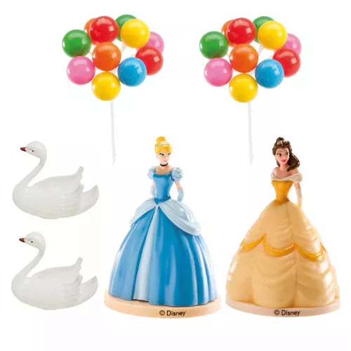 Photo du produit Kit cake toppers en plastique Princesse Disney 8,5 cm