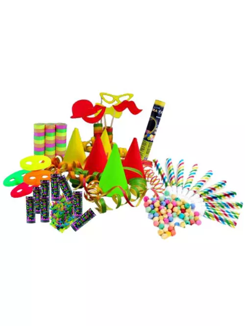 Photo du produit Kit cotillons 8 personnes fluo