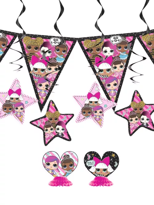Photo du produit Kit de décoration anniversaire Lol Surprise 7 pièces