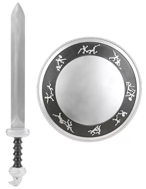 Photo du produit Kit Gladiateur épée et bouclier Enfant en plastique