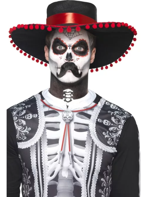Photo du produit Kit maquillage sequelette mexicain adulte Dia de los muertos