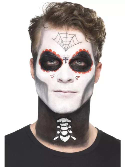 Photo du produit Kit maquillage sequelette mexicain adulte Dia de los muertos