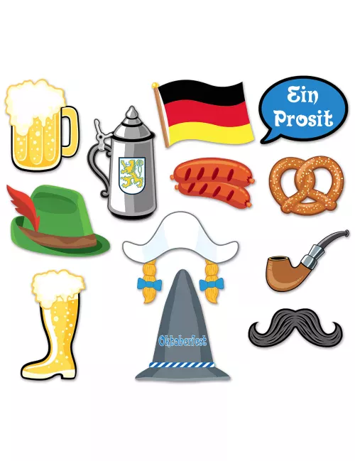 Photo du produit Kit photobooth Oktoberfest 12 accessoires
