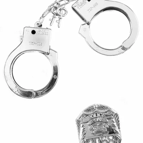 Photo du produit Kit policier badge et menottes adulte et enfant