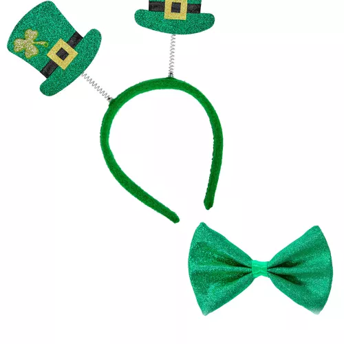 Photo du produit Kit serre-tête et noeud papillon adulte Saint Patrick