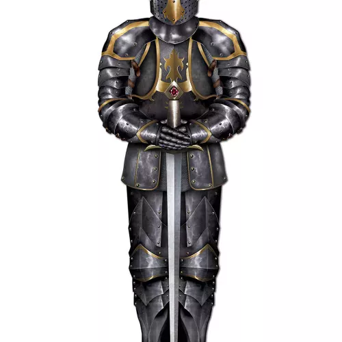 Photo du produit Décoration chevalier avec armure 182 cm
