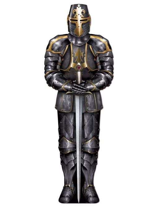 Photo du produit Décoration chevalier avec armure 182 cm