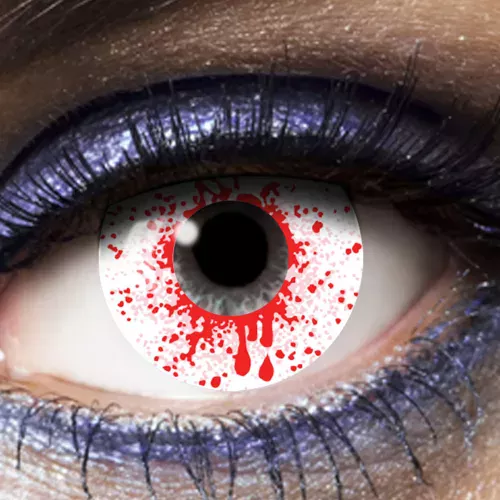 Photo du produit Lentilles fantaisie oeil ensanglanté adulte Halloween