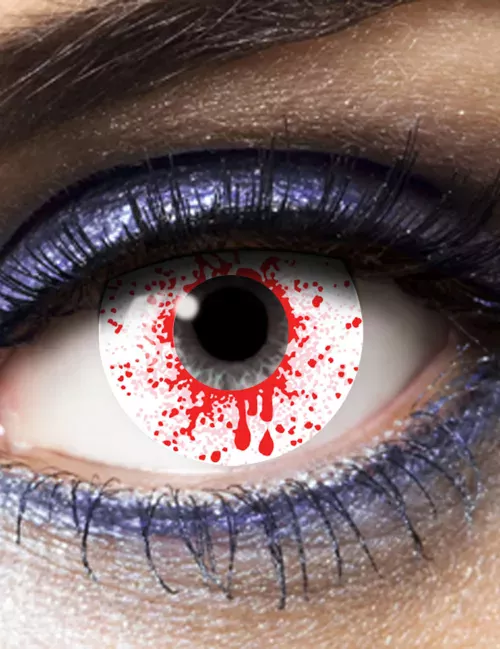 Photo du produit Lentilles fantaisie oeil ensanglanté adulte Halloween