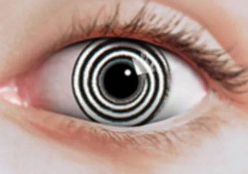 Photo du produit Lentilles fantaisie spirale noire et blanche adulte