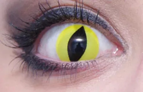 Photo du produit Lentilles fantaisie oeil reptile jaune adulte