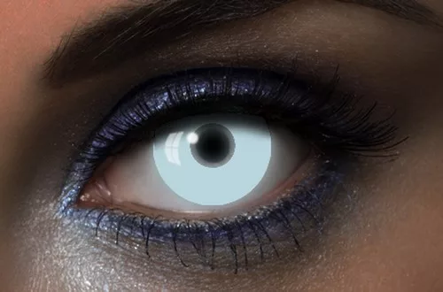 Photo du produit Lentilles fantaisie UV blanc adulte