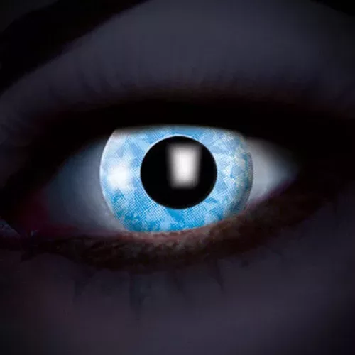 Photo du produit Lentilles fantaisie UV bleu diamant adulte