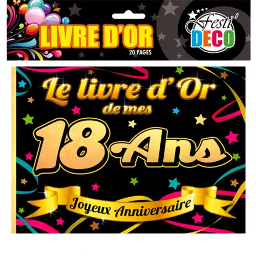 Photo du produit Livre d'or anniversaire 18 ans