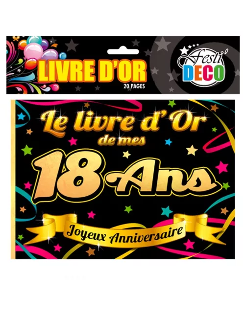 Photo du produit Livre d'or anniversaire 18 ans