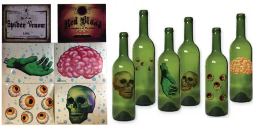 Photo du produit Lot 6 décorations pour bouteille Halloween
