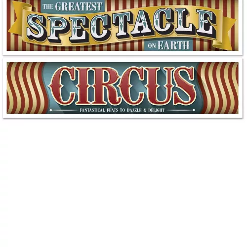 Photo du produit 2 Banderoles Cirque Vintage 38 cm x 1,5 m