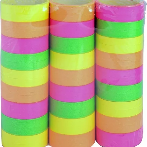 Photo du produit 3 rouleaux de serpentins fluo