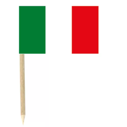 Photo du produit Lot de 50 drapeaux mini-piques Italie 3 x 5 cm