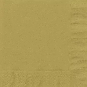 Photo du produit 50 serviette en papier or 33 x 33 cm
