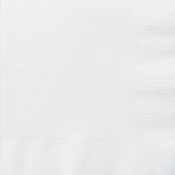Photo du produit 50 Serviettes blanches 33 x 33 cm