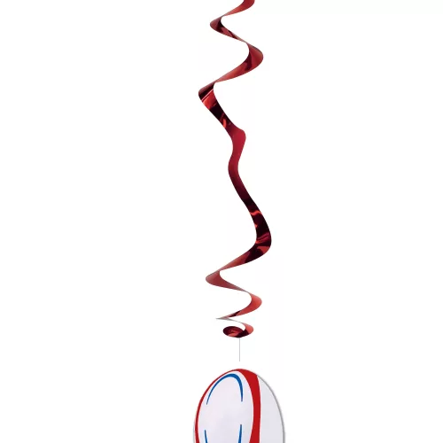 Photo du produit Lot de 6 suspensions en papier ignifugé Ballon de rugby 80 cm