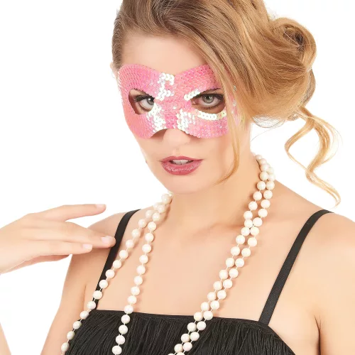 Photo du produit Loup avec sequins rose adulte