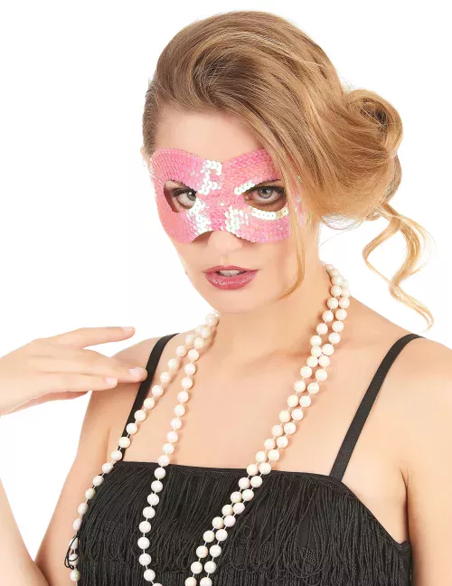Photo du produit Loup avec sequins rose adulte