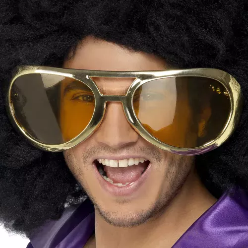 Photo du produit Lunettes géantes dorés adulte