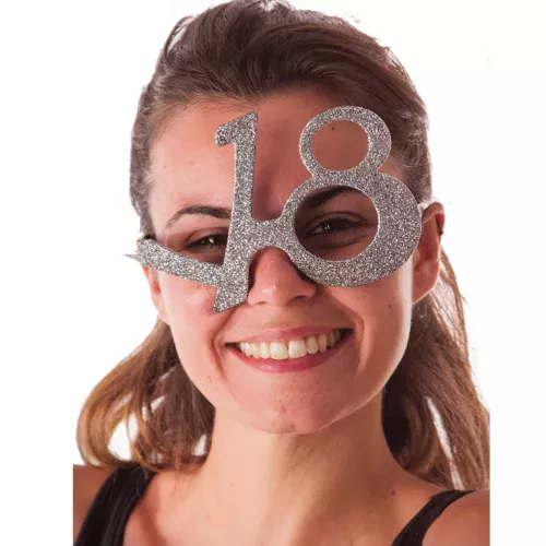 Photo du produit Lunettes âge à paillettes 18 ans