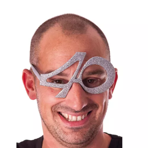 Photo du produit Lunettes âge à paillettes 40 ans