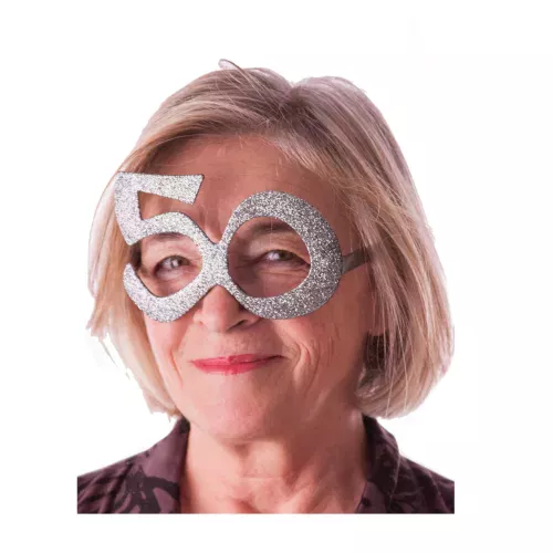 Photo du produit Lunettes âge à paillettes 50 ans