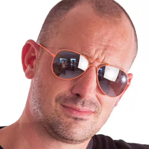 Photo du produit Lunettes aviateur orange fluo adulte